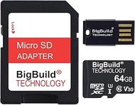 BigBuild Technology 64GB U3 Micro SDXC Memory Card for EZVIZ C8W, CB3, EB3, H3 Security Cameras