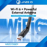 Vention USB Wireless Network Adapter WiFi 6 Dongle Dual Band With Antenna