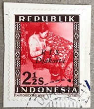 PW565-PERANGKO PRANGKO INDONESIA WINA REPUBLIK RIS DJAKARTA(H),USED
