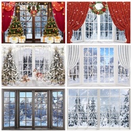 ♂ Landscape Window Backdrop Snow Scenery Photography Background for Kids New Year Photo Studio