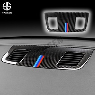 Real Carbon Fiber Dashboard Air Conditioning Outlet Vent Interior Trim For BMW E90 2005-2012