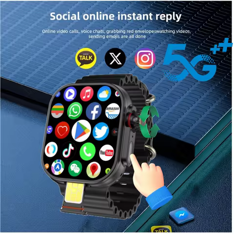 CD12 S11 Ultra 3 Smartwatch 4G 5G 2.26inch Amoled Android 12.0 Smart Watch With Rotary Camera Compas