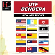 DTF BENDERA MALAYSIA STICKER IRON ON & CUSTOM READY STOCK