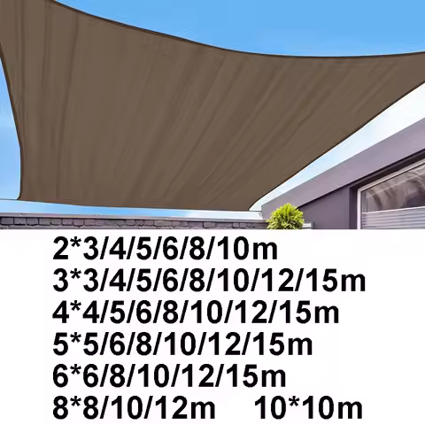 Large Sun shade Sail Thicken Sun Shelter Anti-UV 4mx4 5x5 6x6 8x8 10x10 Outdoor Yard Garden Balcony 