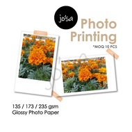 jo'sa Palaroid Photo Printing Services 135gsm 173gsm 235gsm Photo Wall Customize Printing Glossy Pho
