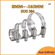 【304 Stainless Steel Hose Clamp】Worm Drive Clip with Wing Nut for Car, Boat & Plumbing -【ZHX-GLB-MB-