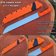 golok sembelih bohler K110 warna oren modern style