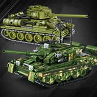 lego toy Compatible with Lego Building Blocks Children's Military T34 Tank Series Boys Educational A