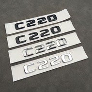 3d ABS Chrome Black Logo C220 Emblem Letters Car Trunk Badge For W204 W205 C 220 C220 Sticker Access