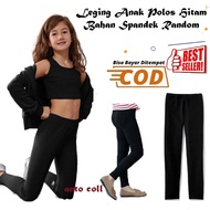 Legging Anak Polos Warna Hitam Bahan Spandek Melar dan Adem Usia Bayi Sampai 13 Tahun