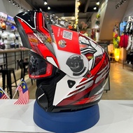LS2 FF908 STROBE II MODULAR HELMET XDRON RED WHITE