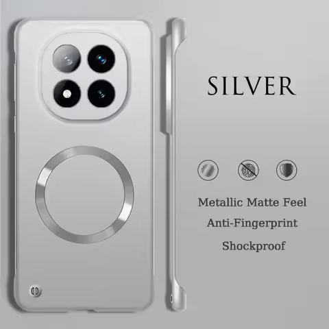 Luxury Ultra Thin Metallic Frameless Magnetic Case for Redmi Note 14 Pro Plus K80 K70E K70 Pro Ultra