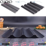 CUCKO Baguette Mold, Waves Nonstick Baguette Baking Tray,  2/4 Grooves Baking Tool French Bread Toas