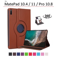 For Huawei MatePad 10.4 | MatePad 11 | Pro 10.8 PU PC 360 Rotate Flip Stand Cover Spin Hard Case