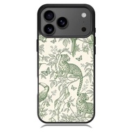 Botanical Leopard Parrot Sketch Hybrid Case Custom Casing iphone 18 17 17 17e 16 16e 15 14 13 12 11 