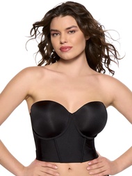 Felina Body Veil Longline Strapless Seamless Bra - Plus Size Strapless Bra with Wide Back- Strapless