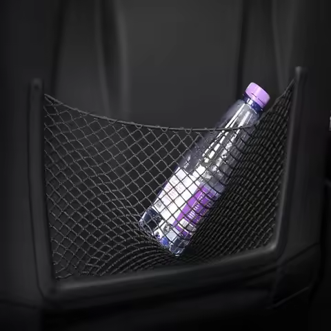 Car Rear Seat Back String Net Mesh Storage Pocket Organizer Auto Interior Accessories For Audi A4 B8