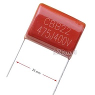 2pcs CBB Capacitor 475J 400V 475 4.7uF CBB21 CBB22 Metallized Polypropylene Film Capacitor Pitch 25M