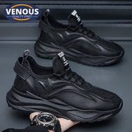 【Venous】2025 New Black Sports Shoes for Men Super Light Casual Men's Shoes Breathable Sneakers for M