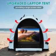 Foldable Waterproof Laptop Sleeve Bag for Outdoor Sun Protection Handheld & Shoulder Strap 2-in-1 Cu