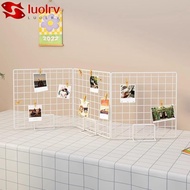 LUOLRV Display Rack, Grid with Base Storage Rack, Modern Metal Grid Frame Jewelry Booth Rack For Gri