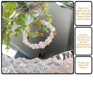 Women's bracelets, Lady coquette bracelets with quartz stone, rough quartz stone, Sulyaccessories pe