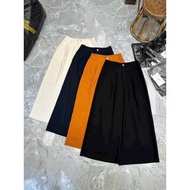 Women's Wide Leg Pants in High Quality Linen Fabric - Straight shape, 95cm long, 35cm wide, Soft, Ea