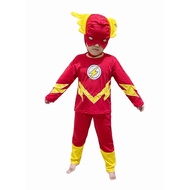 Flash costume for kids 2-9yrs(this baby 4~5yrs,18kilo,wear 4-5yrs sizes)