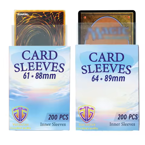 200 PCS Top Loading Board Game Card Sleeves Clear Inner Card Sleeves Perfect Fit MTG/YGO Game Cards 
