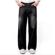 Baggy Long Jeans Men's Loose Fit Retro Whisker/ Men's Baggy Jeans Baggy