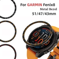 Waterproof Sport Metal Bezel for Garmin Quatix / Fenix 8 51mm 47mm 43mm