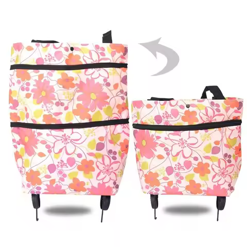 New Folding Shopping Wheel Bags, Oxford Cloth Shopping Bags, Handle Bags, Trolleys, Home Trolleys, S