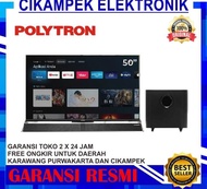 Tv Led Polytron Pld 50Bug5959 4K Uhd Smart Soundbar Google Tv 50 Inch