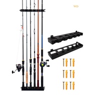 WD Vertical Fishing Rod Holder 6 Holes Wall Mounted Fishing Rod Rack Fishing Rod Display Rack