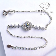 ［Real Moissanite］Can Pass Diamond Test 18K Gold Starry Sky Round Bag Bracelet MBG008 Moissanite Brac