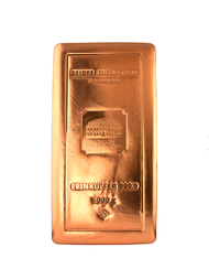 German Geiger Schloss Güldengossa 5 kg kilo 5000 g gram .9999 Poured Copper Bar with CoA (Made in Ge