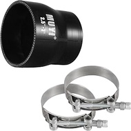 MUYI 2.5" to 3 inches Silicone Reducer Intercooler Tube Kit, 4 Layers Reinforced Straight Intake Tur