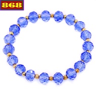 Blue crystal bracelet with 8 cups of small beads and 3 cups CTFLXDGBVK8