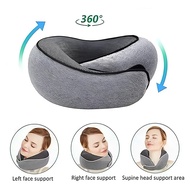 Travel Neck Pillow U-Shaped 360° Memory Foam Cervical Support Head Rest Cushion Bantal Leher 护颈枕