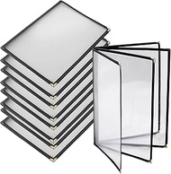 Menu Covers 8.5 x 11 Inch Restaurant Menu-Holder - 2PCS 4 Page 8 View Transparent Menu Sleeve,Fits A