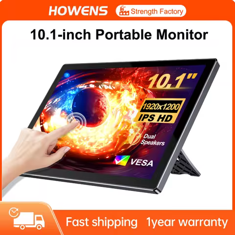 10.1 inch 1920*1200 Portable Monitor Touch Screen with 72% NTSC 60Hz 5-Point Touchscreen Dual Speake