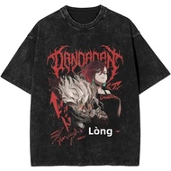 Rửa Sạch Cotton Hip Hop Retro Áo Thun 220G Đậm Cổ Tròn Tay Ngắn In Hình Dạo Phố DANDADAN Anime Đồ Họ