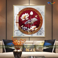 TRANH TRÁNG GƯƠNG HOA SEN - HS1