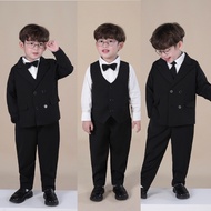 6ct black gentleman's Vest Set with high quality bow tie for boys