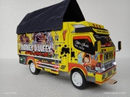 One piece kuning/Miniatur truk oleng/miniatur truk kayu/miniatur truk