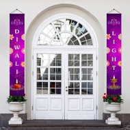 2023 Diwali Porch Couplets Banners Deepavali Decoration Backdrops for Courtyard Party Festival Happy