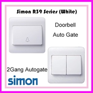 SIMON R39 BELL / AUTOGATE SWITCH (FULL WHITE)