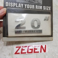 20" inch rim display emblem