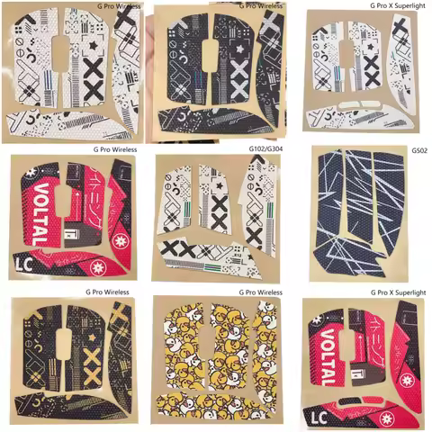 1set Mouse Grip Tape Skate Handmade Sticker Non Slip Suck Sweat For G Pro X Superlight G502 G402 G10
