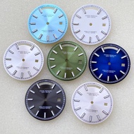 8285 dial 31mm modified double calendar dial slogo dial vertical nail dial green luminous suitable f
